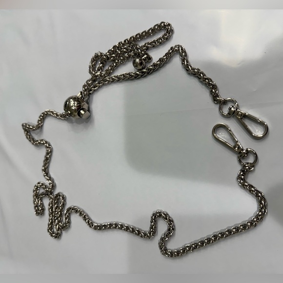 MCM Authentic Gray/Silver Small HandbagShoulder/Crossbody with chain - Picture 15 of 15